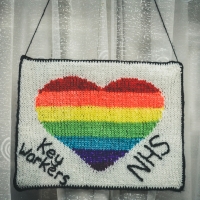 Rainbow heart - Thank you NHS
